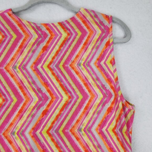 Soft Surroundings Dress Womens Large Pink Maxi V Neck Twist Front Sleeveless - Picture 10 of 10